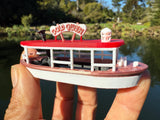 COLOR HO-Scale Passenger Cruise Boat “The Gold Queen” Miniature Ship Jungle Tour Excursion w/Seating