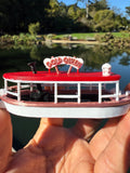 COLOR HO-Scale Passenger Cruise Boat “The Gold Queen” Miniature Ship Jungle Tour Excursion w/Seating