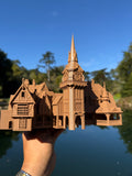 Miniature HO-Scale Wood COLOR Peter Pan Theme Park Attraction building 1/87