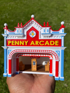 COLOR HO-Scale Victorian Main Street Penny Arcade Shop Train Layout 1:87