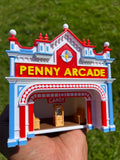 COLOR HO-Scale Victorian Main Street Penny Arcade Shop Train Layout 1:87