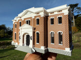 Small Miniature COLOR N-Scale Stars Hollow High School Civic Building Assembled