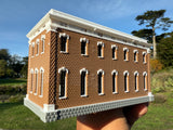 Small Miniature COLOR N-Scale Stars Hollow High School Civic Building Assembled