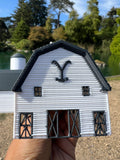 Miniature COLOR N-Scale Yellowstone Ranch Barn #3 Built Assembled Old West