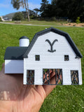 Miniature COLOR N-Scale Yellowstone Ranch Barn #3 Built Assembled Old West