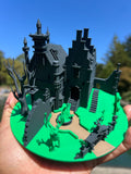 Miniature COLOR N-Scale Edward Scissorhands Gothic Castle Mansion Built Assembled