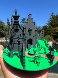 Miniature COLOR N-Scale Edward Scissorhands Gothic Castle Mansion Built Assembled