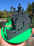 Miniature COLOR N-Scale Edward Scissorhands Gothic Castle Mansion Built Assembled