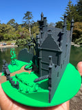 Miniature COLOR N-Scale Edward Scissorhands Gothic Castle Mansion Built Assembled