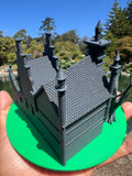 Miniature COLOR N-Scale Edward Scissorhands Gothic Castle Mansion Built Assembled