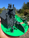 Miniature COLOR N-Scale Edward Scissorhands Gothic Castle Mansion Built Assembled