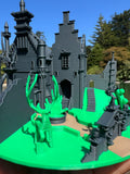 Miniature COLOR N-Scale Edward Scissorhands Gothic Castle Mansion Built Assembled