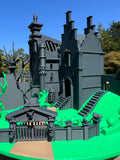 Miniature COLOR N-Scale Edward Scissorhands Gothic Castle Mansion Built Assembled