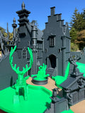 Miniature COLOR N-Scale Edward Scissorhands Gothic Castle Mansion Built Assembled