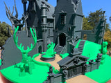 Miniature COLOR N-Scale Edward Scissorhands Gothic Castle Mansion Built Assembled