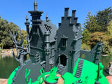 Miniature COLOR N-Scale Edward Scissorhands Gothic Castle Mansion Built Assembled