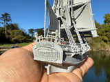 Miniature N-Scale Sailing Ship Columbia with Sails and Cannons Theme Park