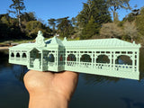 Miniature HO-Scale Riverboat Dockhouse Theme Park