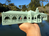 Miniature HO-Scale Riverboat Dockhouse Theme Park