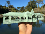 Miniature HO-Scale Riverboat Dockhouse Theme Park