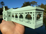 Miniature HO-Scale Riverboat Dockhouse Theme Park