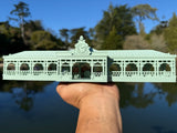 Miniature HO-Scale Riverboat Dockhouse Theme Park