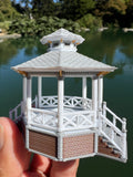 Miniature COLOR HO-Scale Stars Hollow Gazebo Victorian Built Assembled