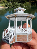 Miniature COLOR HO-Scale Stars Hollow Gazebo Victorian Built Assembled