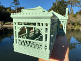 Miniature HO-Scale Riverboat Dockhouse Theme Park