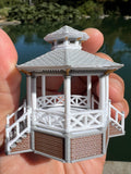 Miniature COLOR HO-Scale Stars Hollow Gazebo Victorian Built Assembled