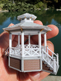 Miniature COLOR HO-Scale Stars Hollow Gazebo Victorian Built Assembled