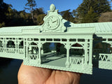 Miniature HO-Scale Riverboat Dockhouse Theme Park