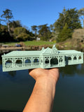 Miniature HO-Scale Riverboat Dockhouse Theme Park