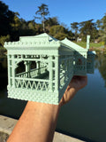 Miniature HO-Scale Riverboat Dockhouse Theme Park