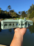 Miniature HO-Scale Riverboat Dockhouse Theme Park