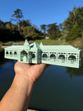 Miniature HO-Scale Riverboat Dockhouse Theme Park