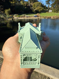 Miniature N-Scale Riverboat Dockhouse Theme Park