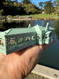 Miniature N-Scale Riverboat Dockhouse Theme Park