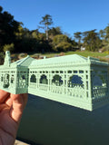 Miniature N-Scale Riverboat Dockhouse Theme Park