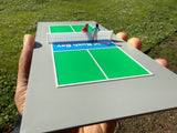 Miniature Color HO-Scale Pickleball Court includes installed net (figures not included)