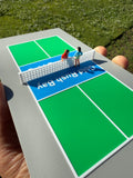 Miniature Color HO-Scale Pickleball Court includes installed net (figures not included)