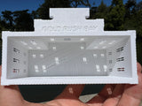 Small Miniature White N-Scale Stars Hollow High School Civic Building Assembled