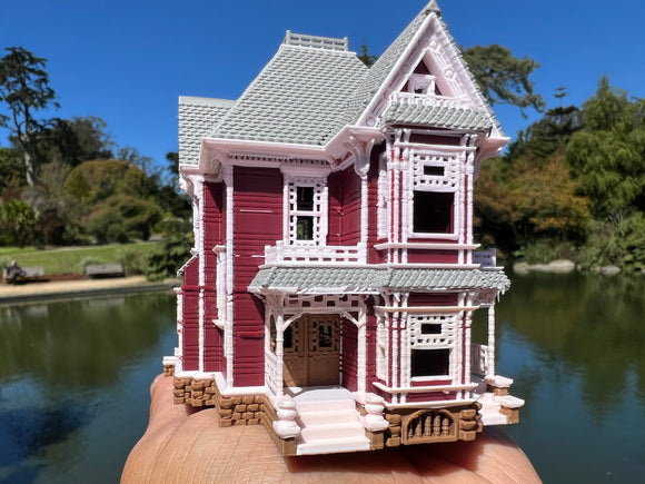 Small COLOR Miniature N Scale Charmed Witch Magic Halliwell San Francisco Victorian House