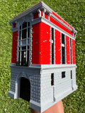 COLOR Small Miniature N Scale Hook & Ladder Co. 8 Ghostbusters Firehouse Landmark