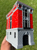 COLOR Small Miniature N Scale Hook & Ladder Co. 8 Ghostbusters Firehouse Landmark