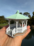 Miniature COLOR HO-Scale White Point Garden Gazebo Bandstand Victorian Built Assembled