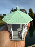 Miniature COLOR HO-Scale White Point Garden Gazebo Bandstand Victorian Built Assembled