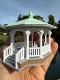 Miniature COLOR HO-Scale White Point Garden Gazebo Bandstand Victorian Built Assembled