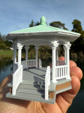 Miniature COLOR HO-Scale White Point Garden Gazebo Bandstand Victorian Built Assembled