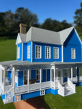 Miniature COLOR HO-Scale Lorelai House plus Garage Victorian Mansion Built Assembled w/ Garage Stars Hollow